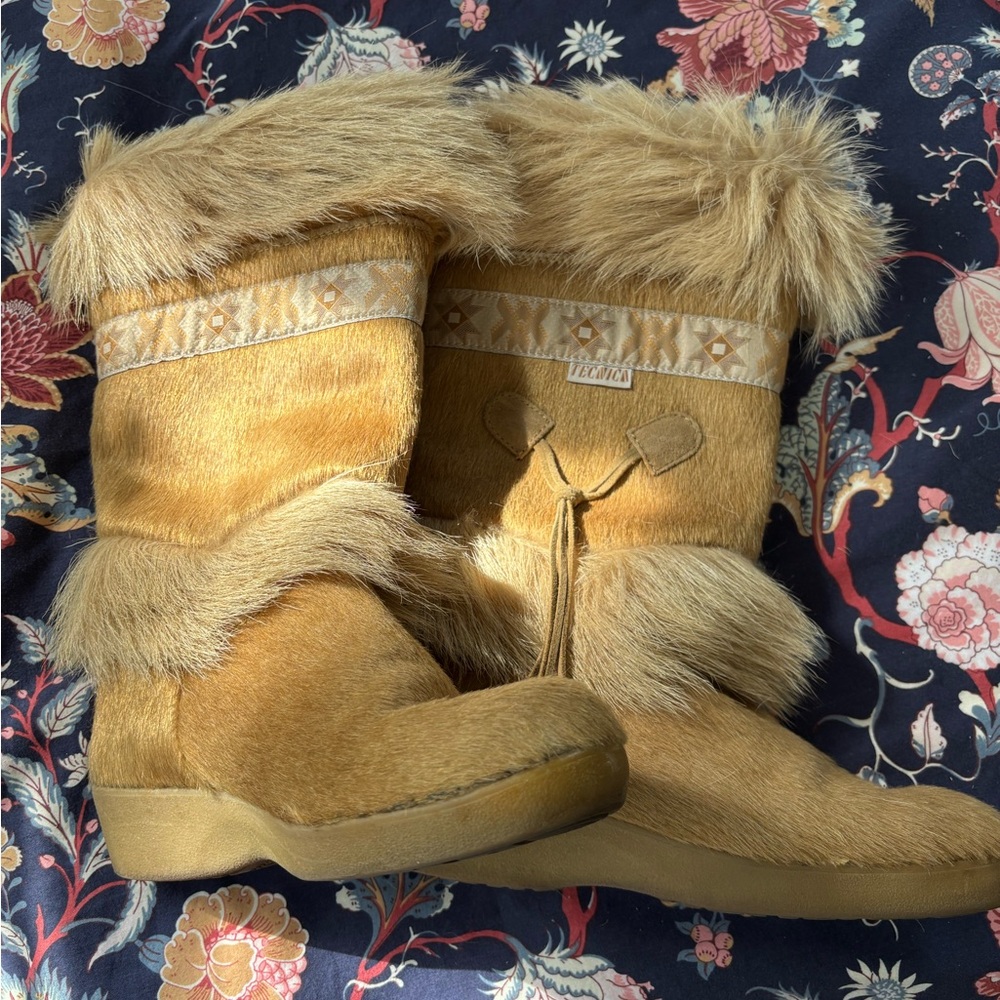 Vintage Tecnica Fur Apres Ski Boots EU 40 / US 9